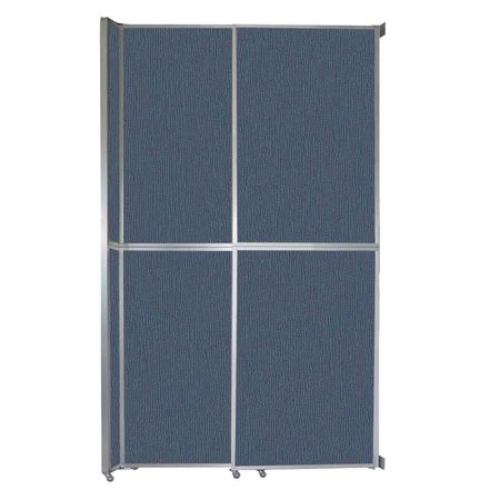 VERSARE Operable Wall Sliding Room Divider 6'10" x 12'3" Ocean Fabric 1072215-2